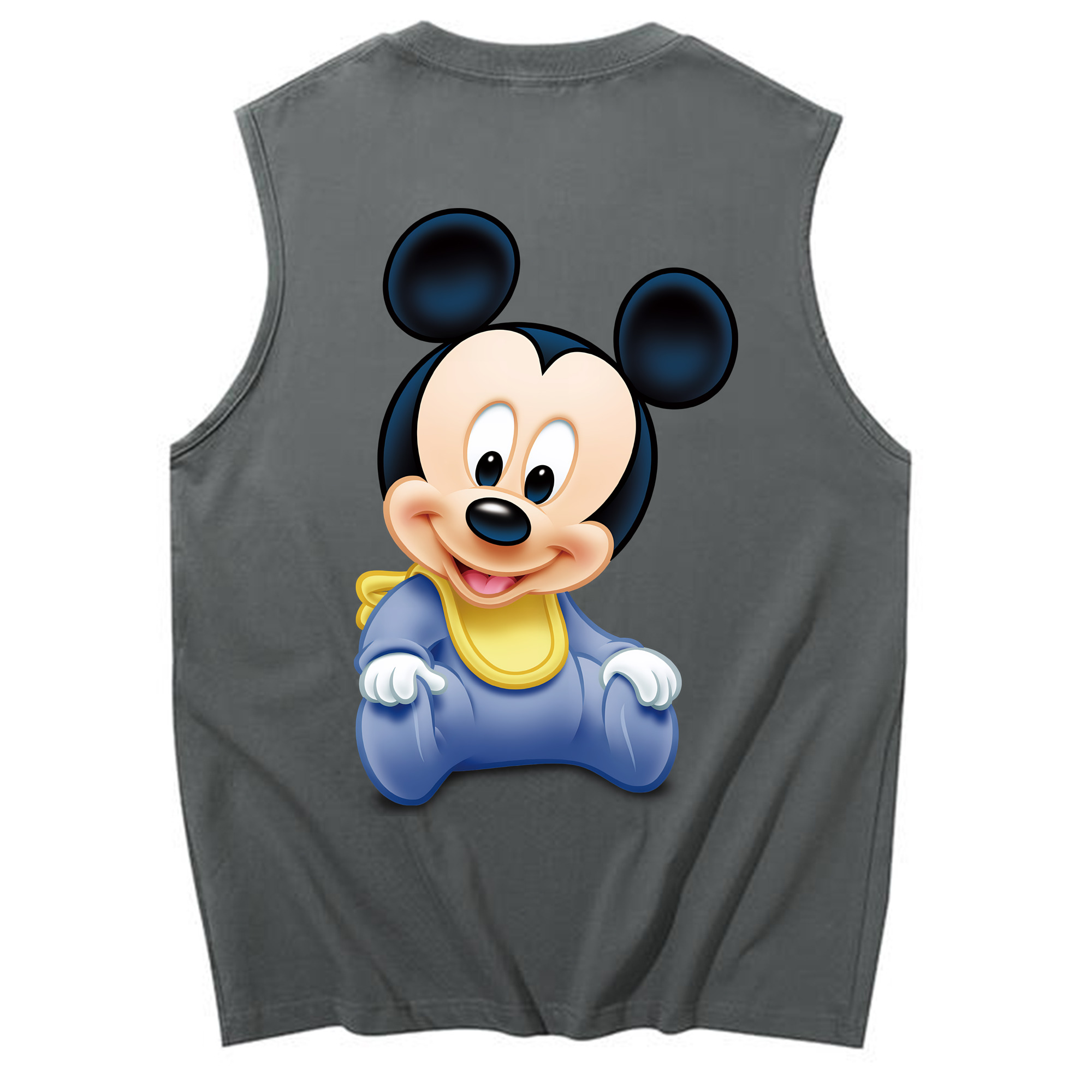 ミッキーマウス Mickey Mouse コットン100％タンクトップ（背面プリント）